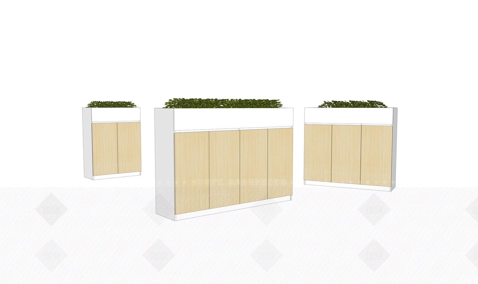 花槽柜SU模型下载【ID:1161971084】