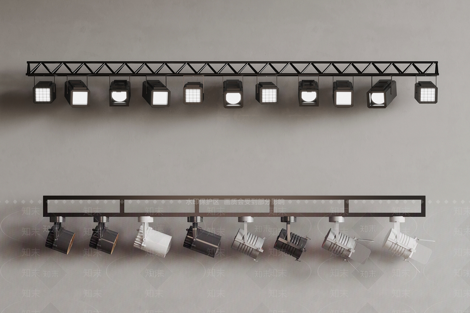 现代舞台灯3D模型下载【ID:1161972546】