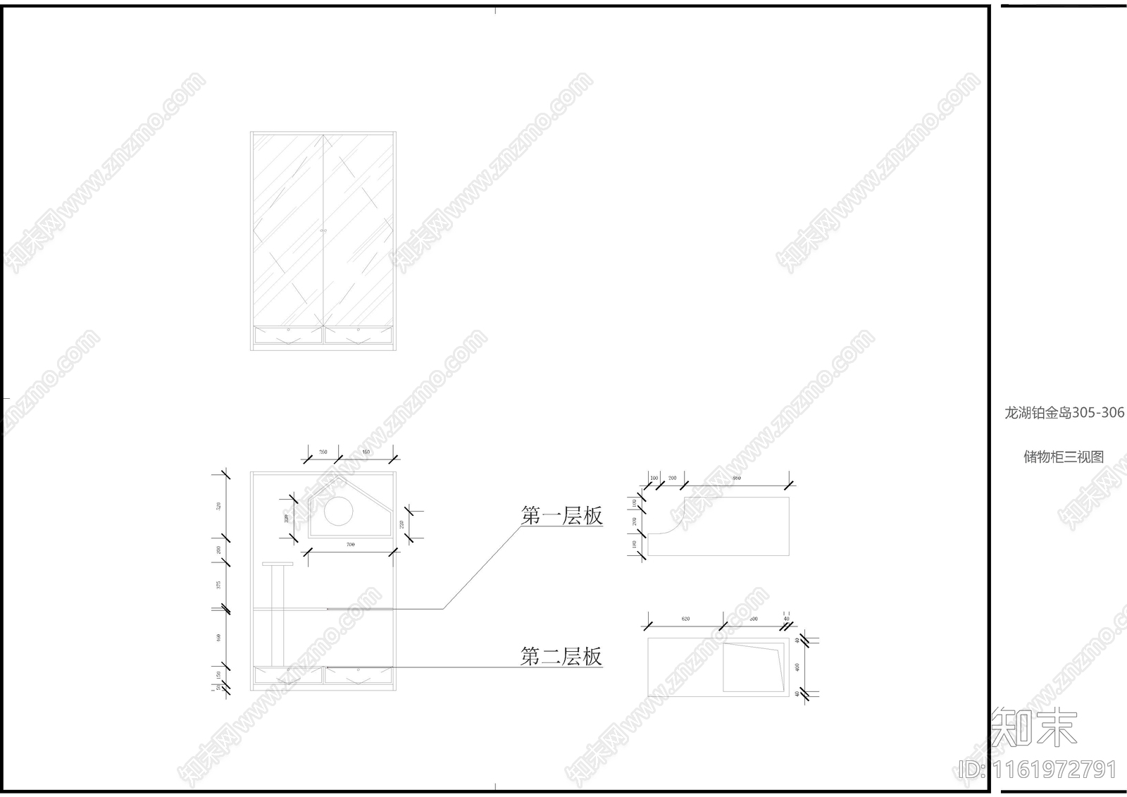 面包店装修图施工图下载【ID:1161972791】