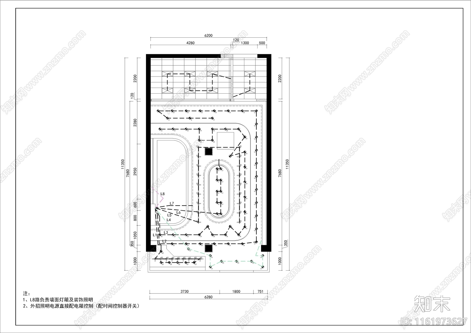 烘焙店装修图施工图下载【ID:1161973627】