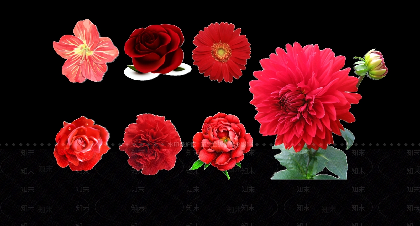 2D手绘唯美小清新花卉花朵植物剪影SU模型下载【ID:1161974186】