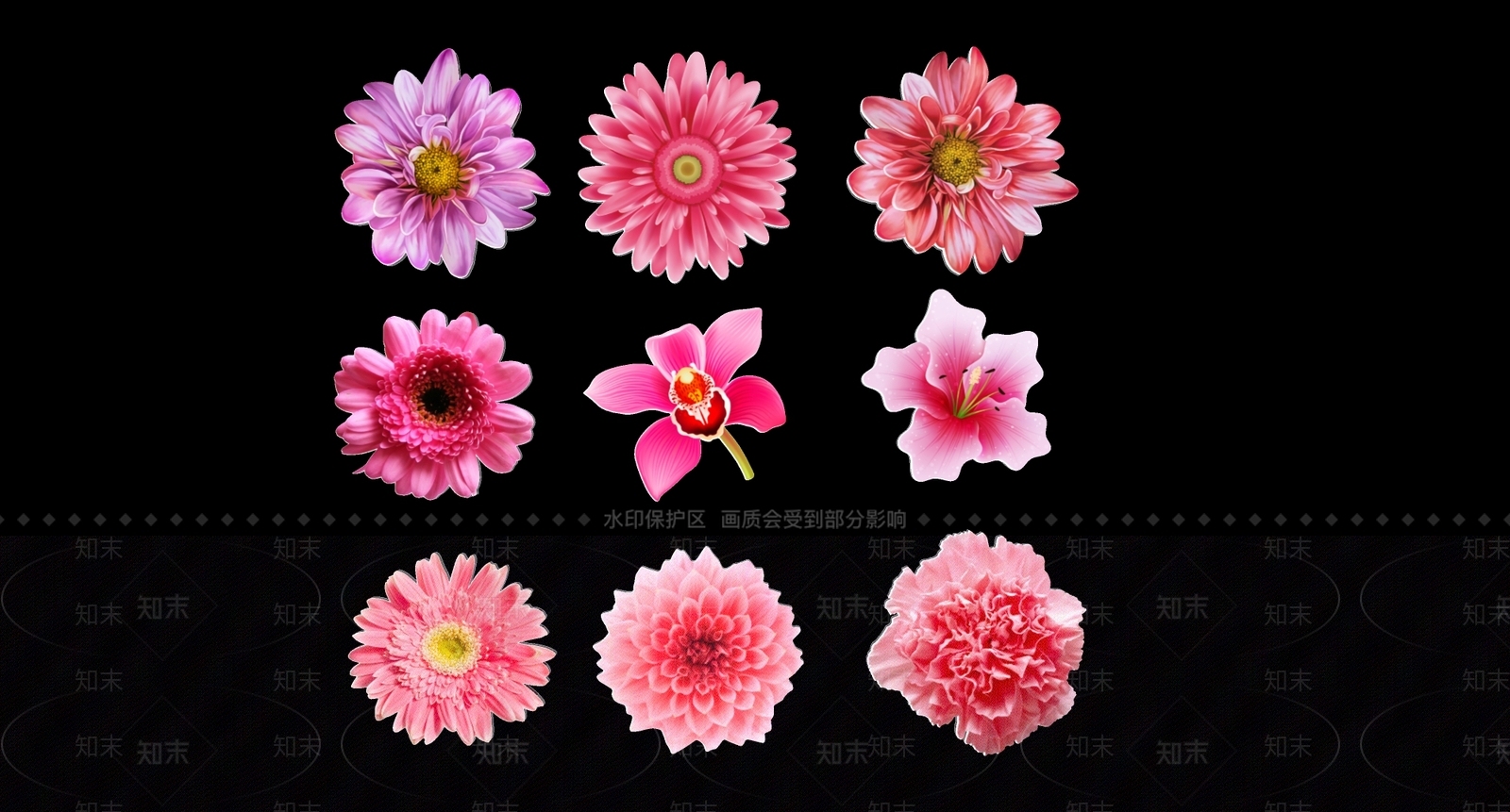 2D手绘唯美小清新花卉花朵植物剪影SU模型下载【ID:1161974189】