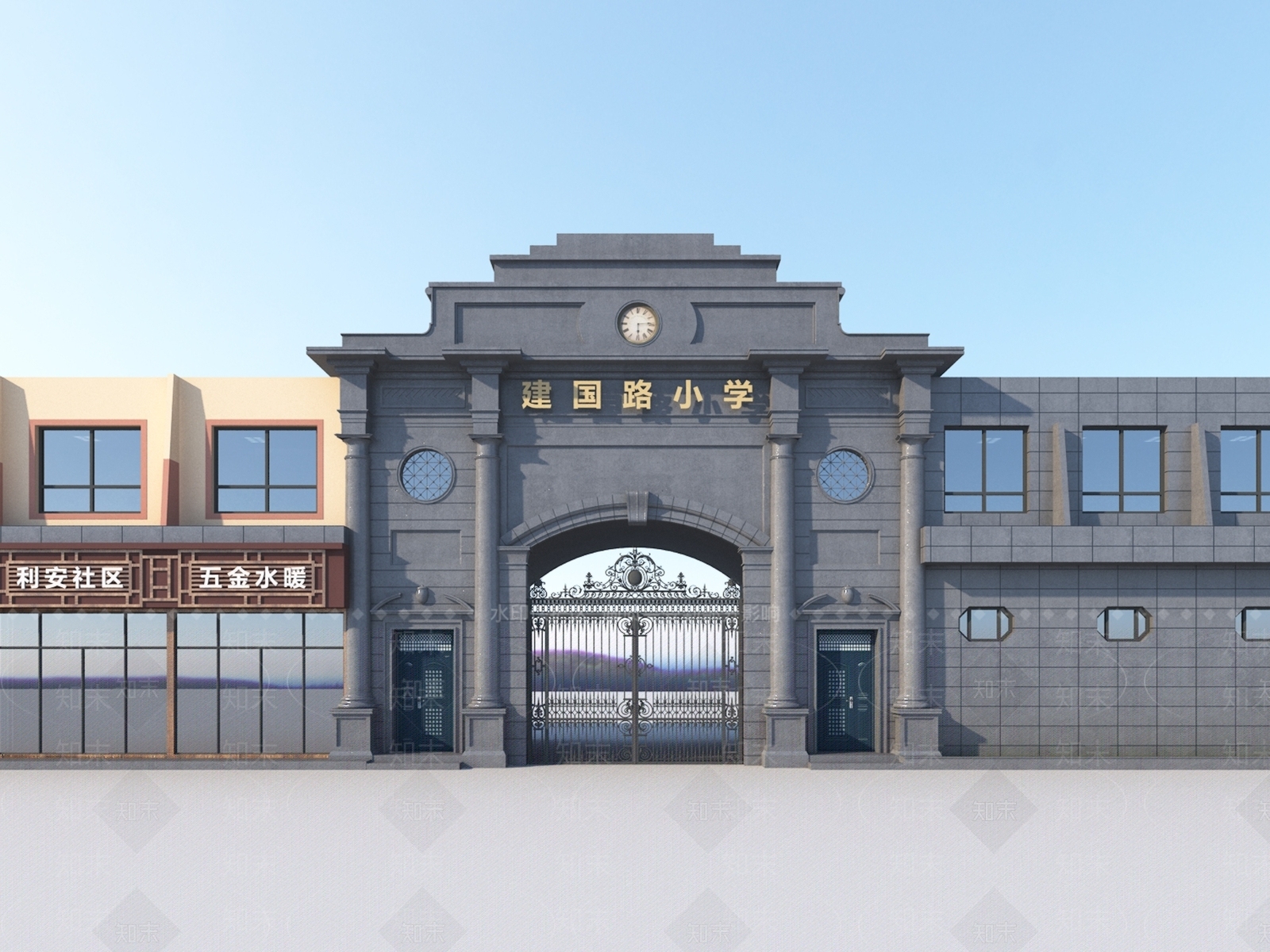 欧式大门3D模型下载【ID:1161975175】