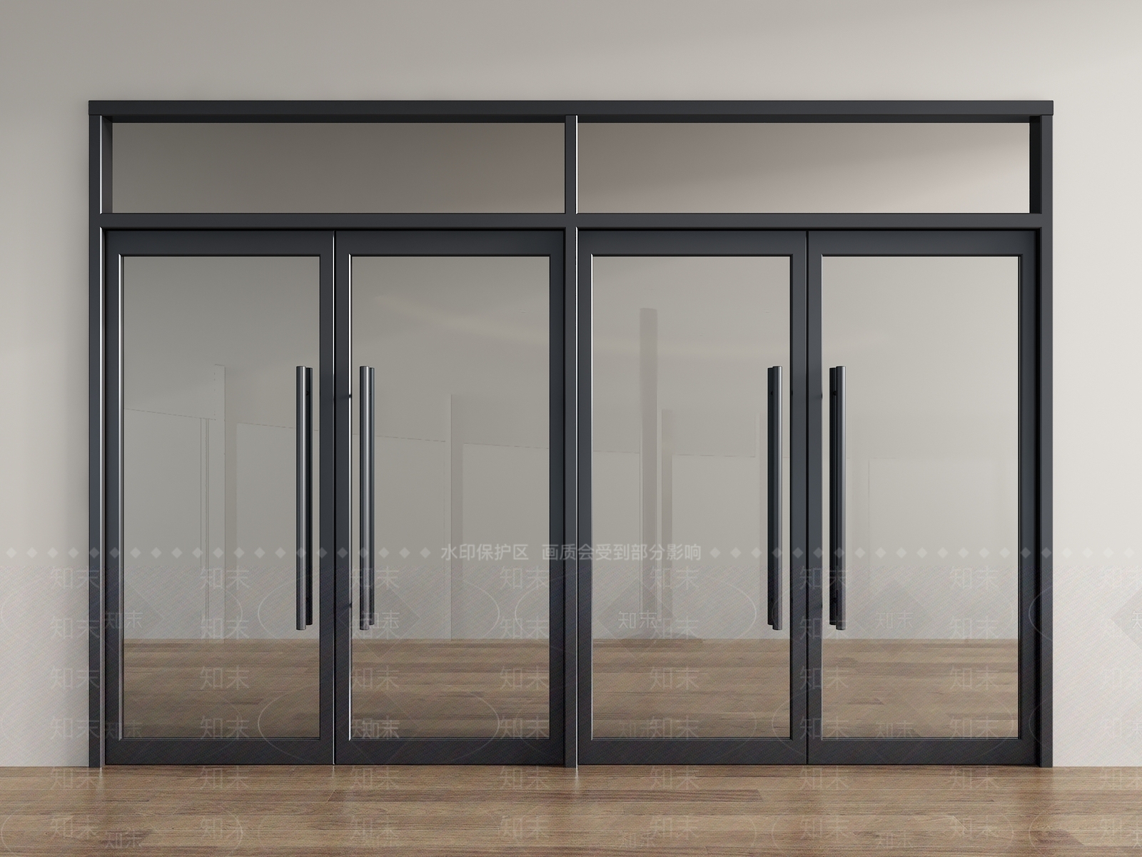 现代玻璃双开门3D模型下载【ID:1161975511】