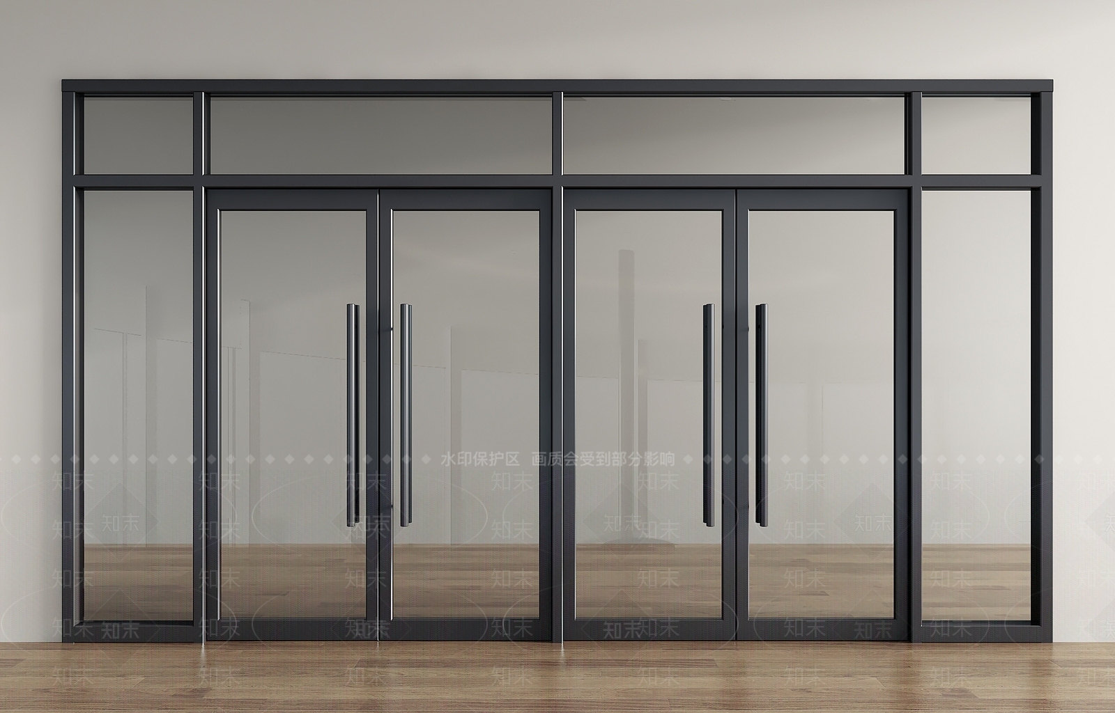 现代玻璃双开门3D模型下载【ID:1161975575】