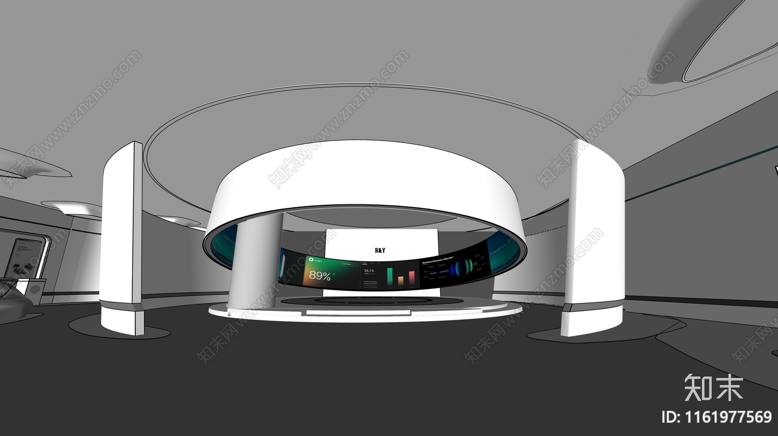 现代科技展厅SU模型下载【ID:1161977569】
