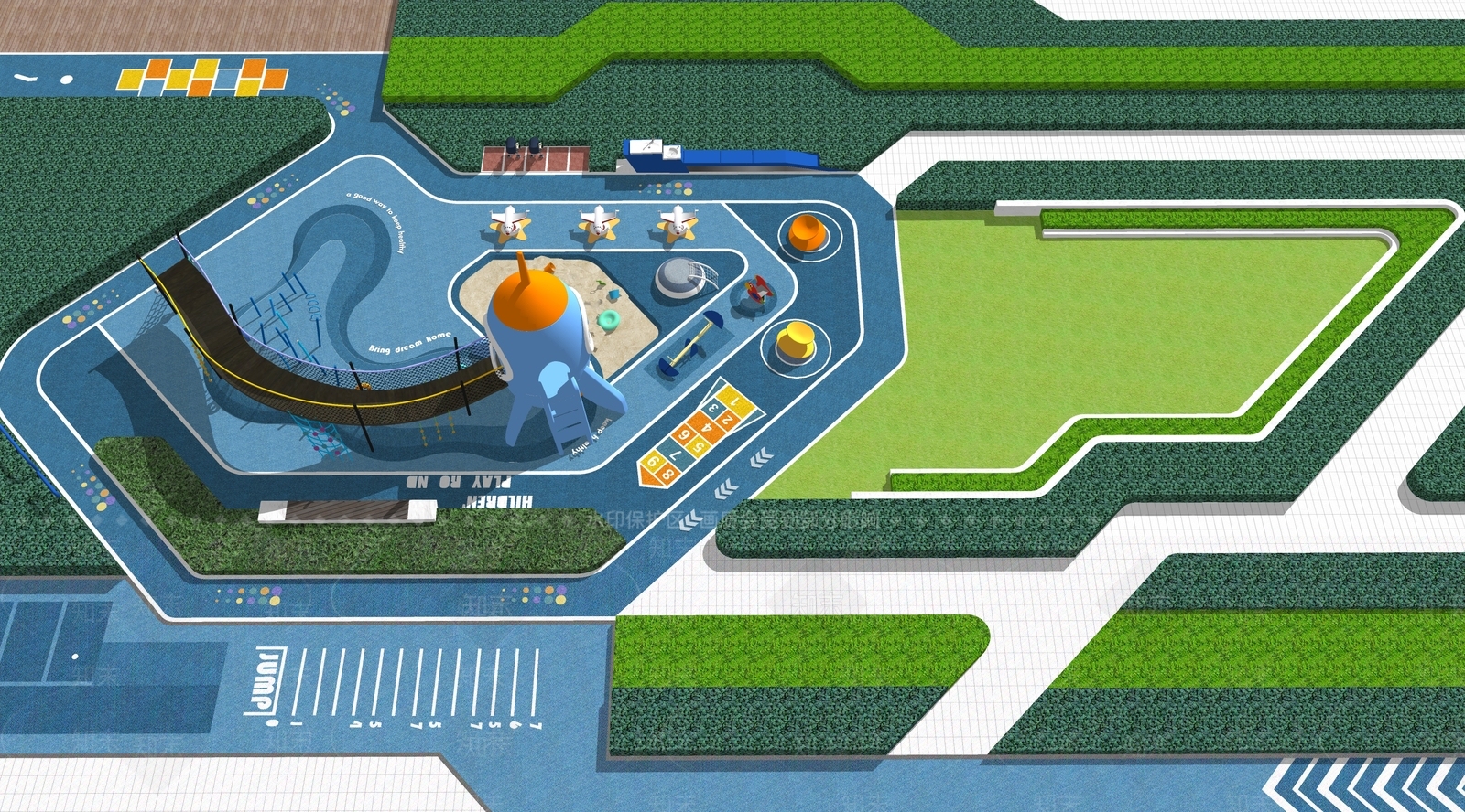 现代儿童活动区SU模型下载【ID:1161978096】