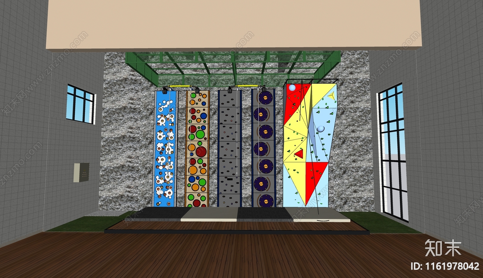 攀岩墙儿童攀爬墙极限运动SU模型下载【ID:1161978042】
