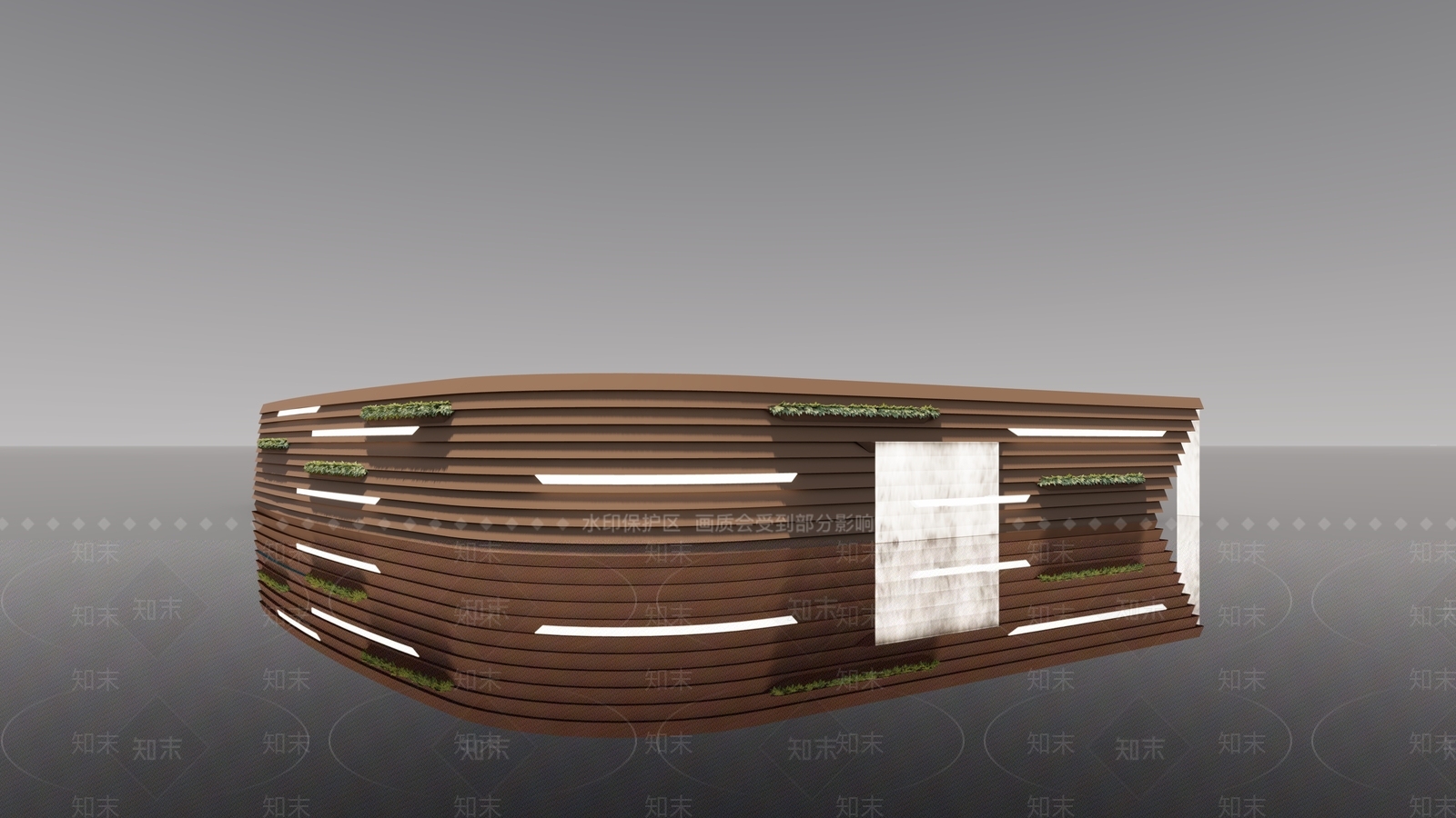 现代流水景墙SU模型下载【ID:1161980901】