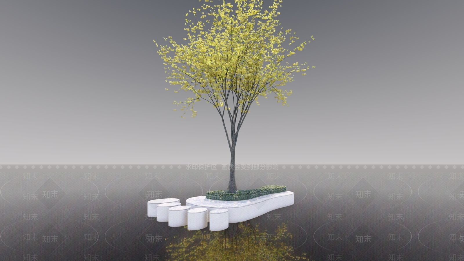 景观树池SU模型下载【ID:1161981654】