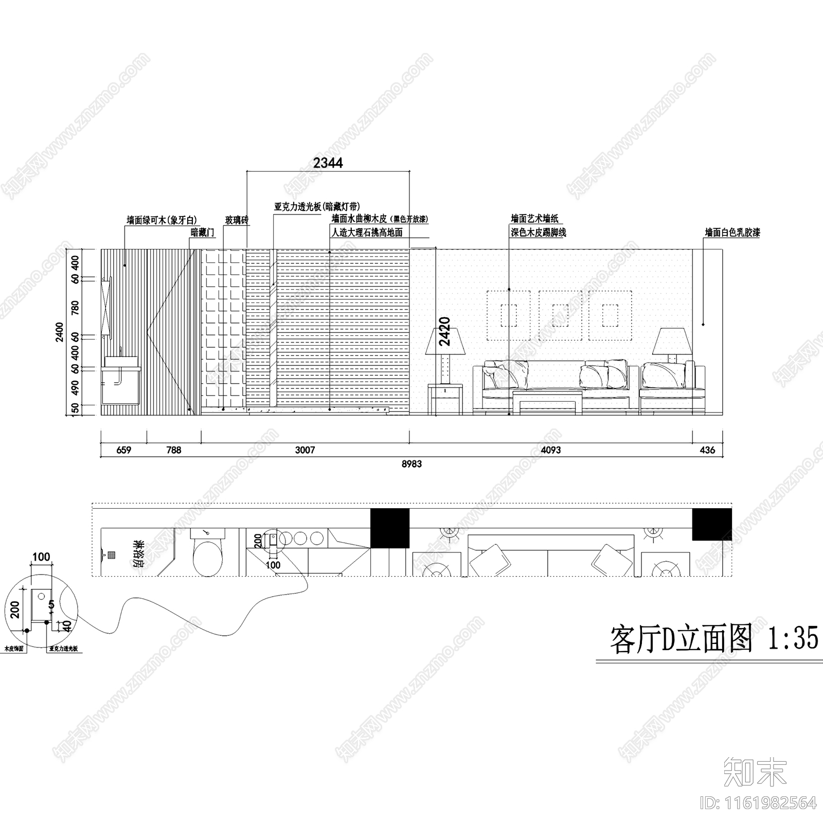 现代简约上田小区小户型复式跃层室内家装cad施工图下载【ID:1161982564】