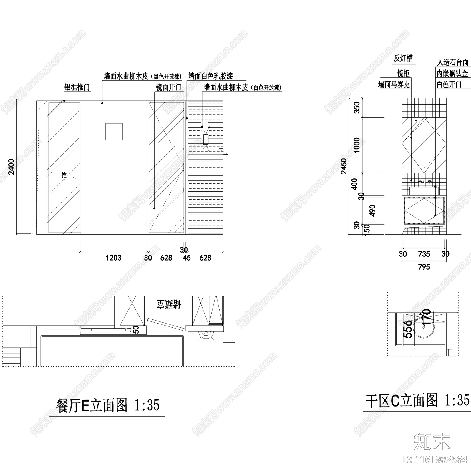 现代简约上田小区小户型复式跃层室内家装cad施工图下载【ID:1161982564】