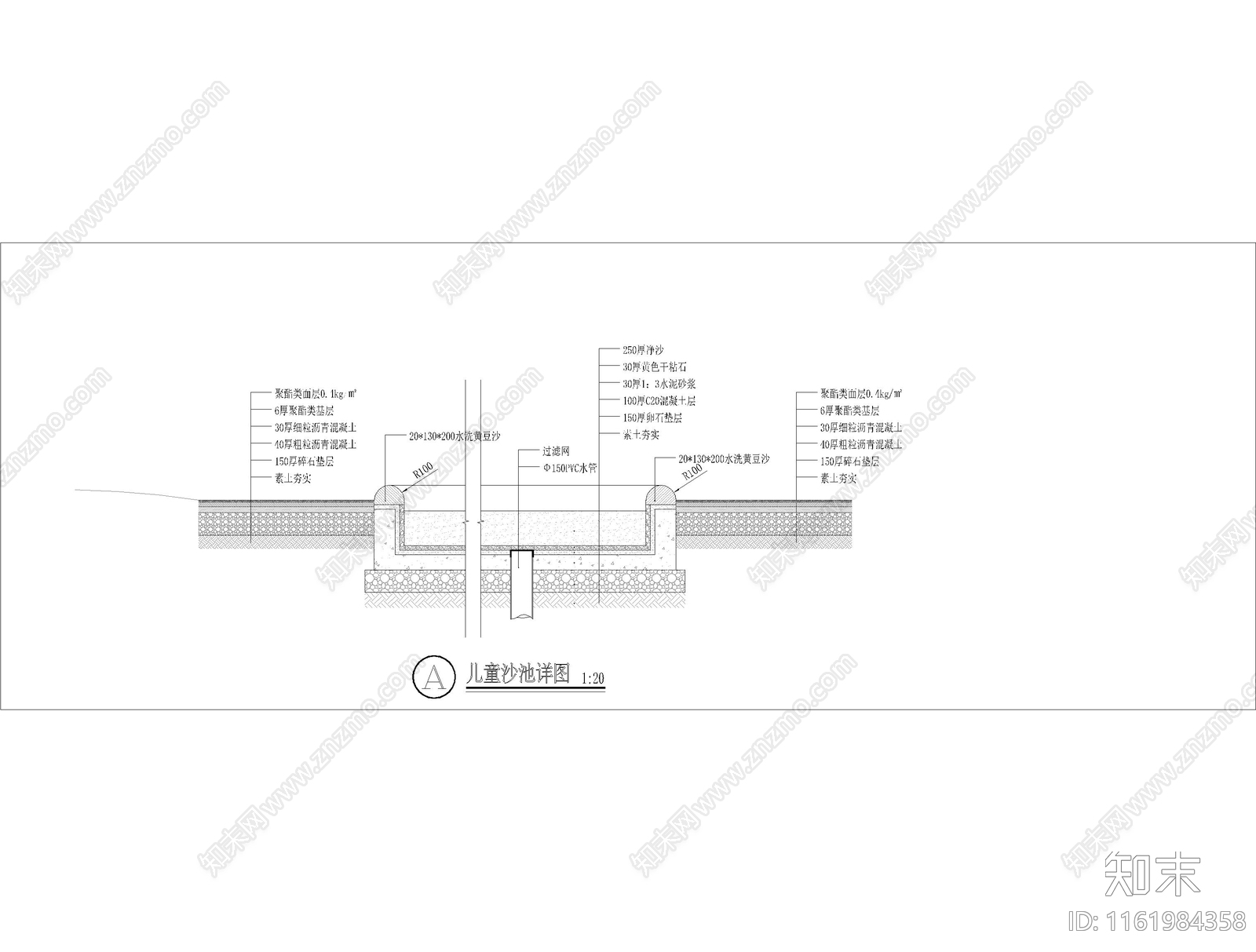 儿童沙池详图小区沙池施工图下载【ID:1161984358】