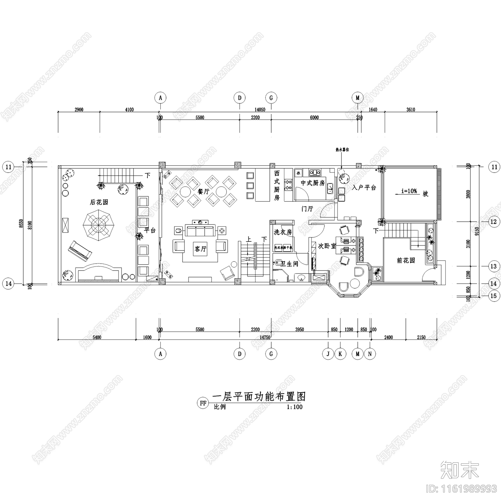 简欧欧式雅安三层别墅样板间室内家装cad施工图下载【ID:1161989993】