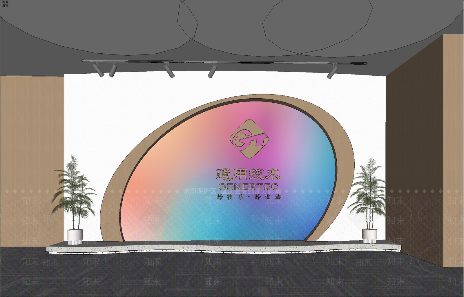 企业公司背景墙SU模型下载【ID:1161990280】