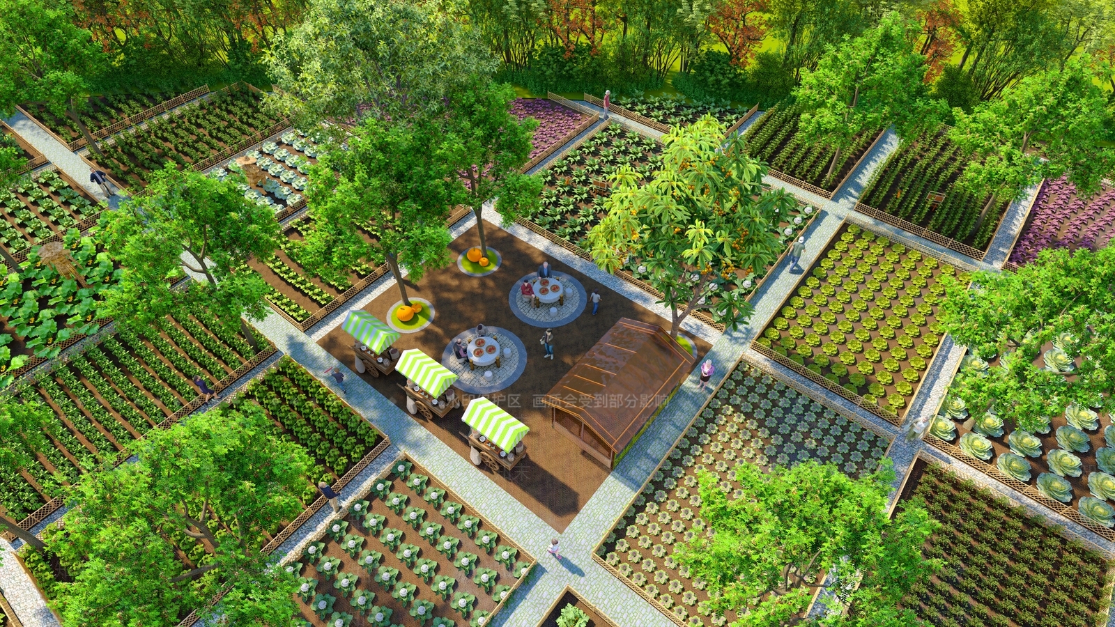 开心农场菜园SU模型下载【ID:1161991078】