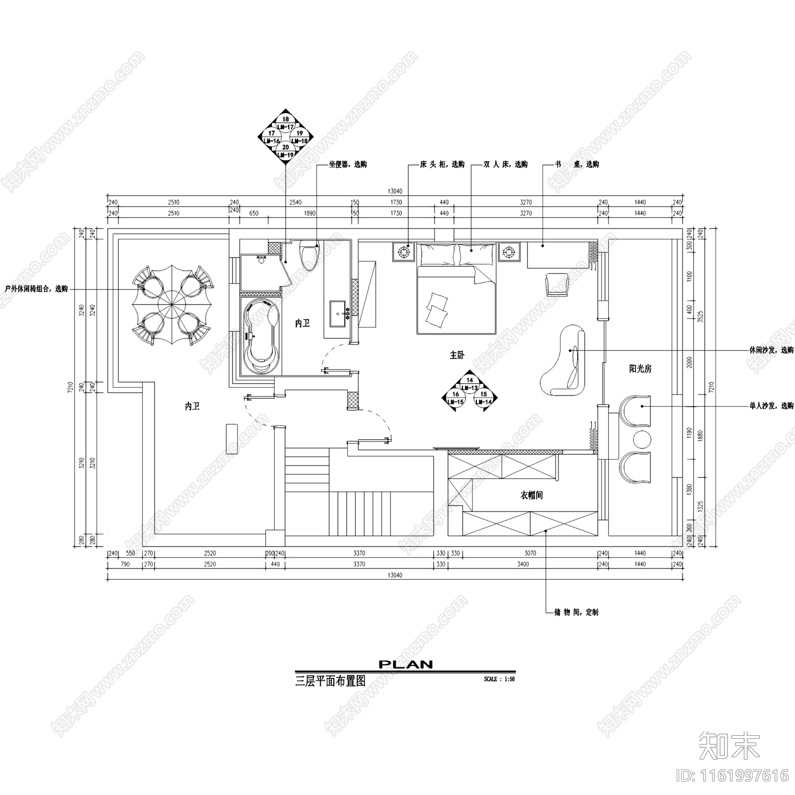 现代简约相遇海和院三层别墅室内家装cad施工图下载【ID:1161997616】