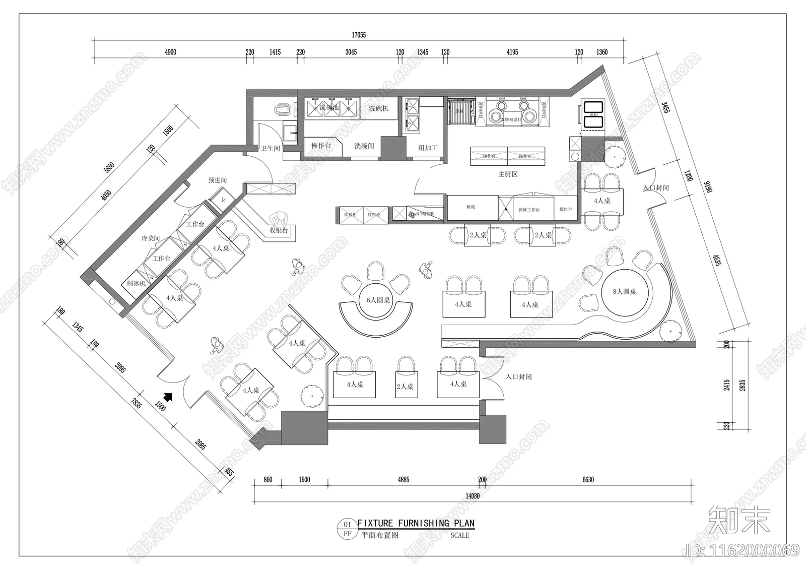 现代轻奢cad施工图下载【ID:1162000069】