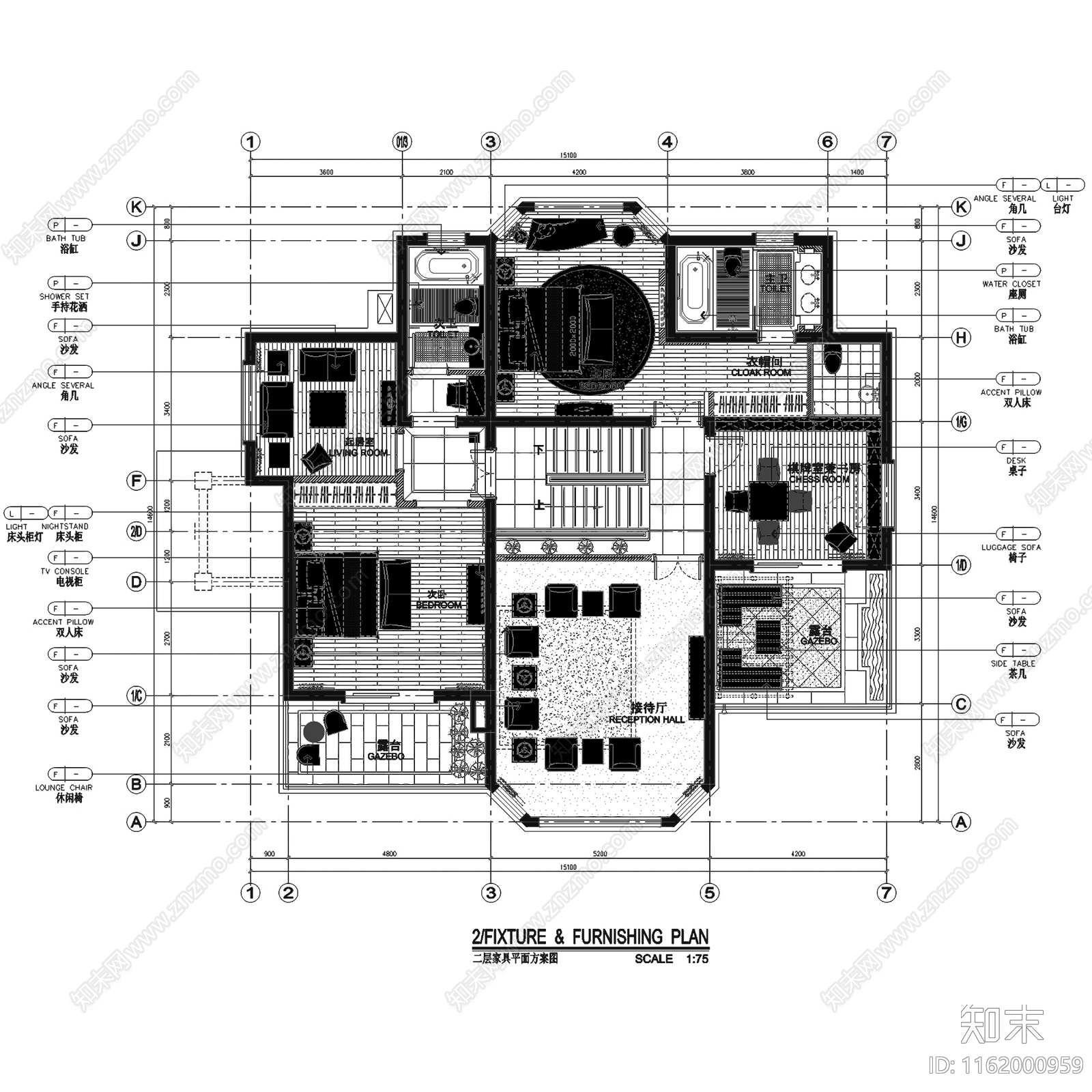 现代简约池州二层别墅职住一体办公住宅室内家装cad施工图下载【ID:1162000959】