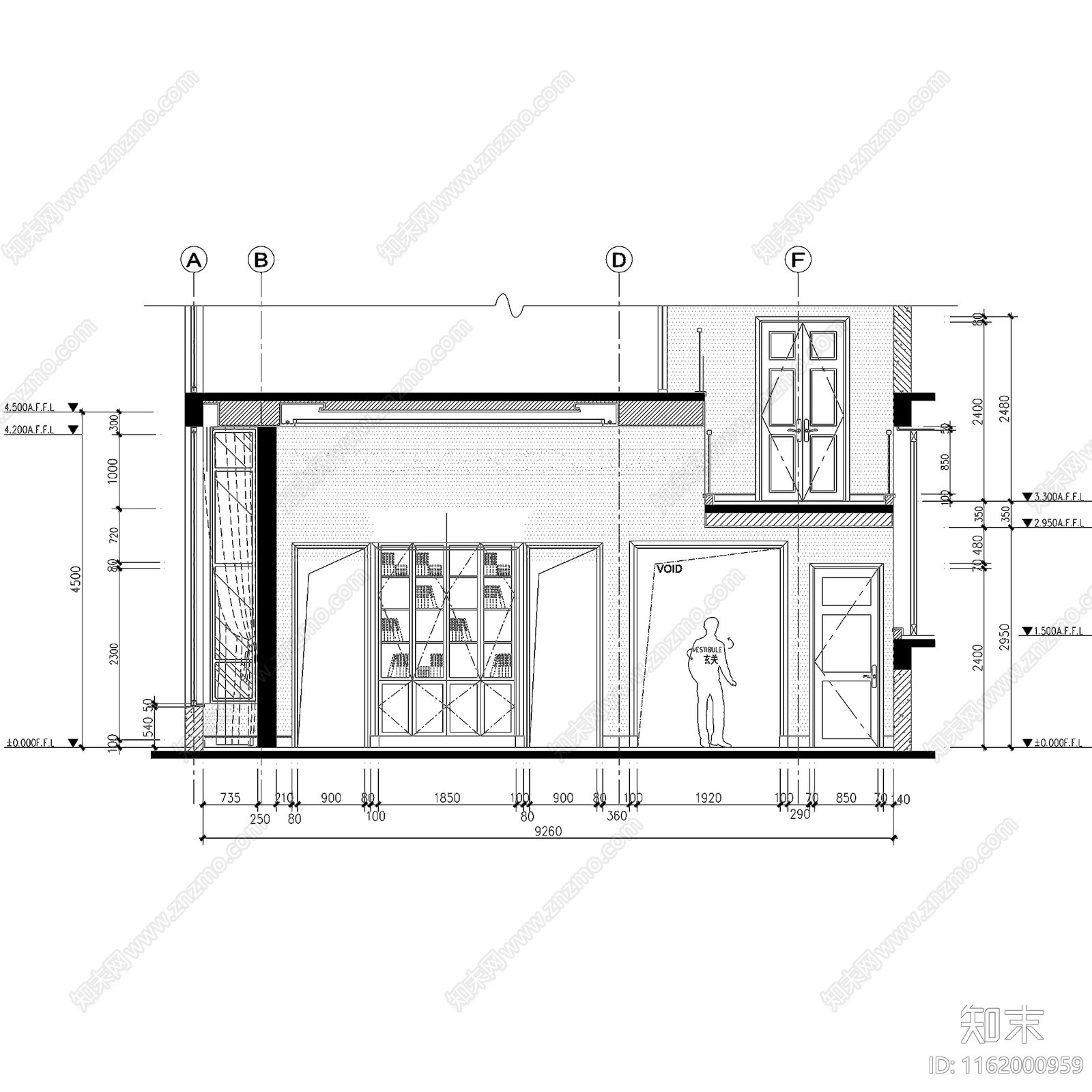 现代简约池州二层别墅职住一体办公住宅室内家装cad施工图下载【ID:1162000959】