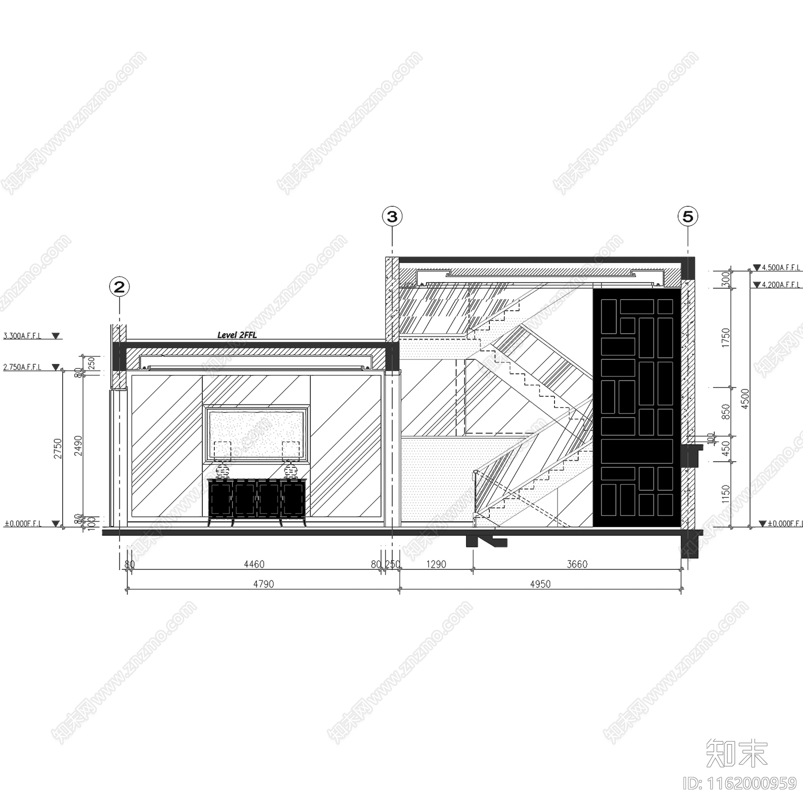 现代简约池州二层别墅职住一体办公住宅室内家装cad施工图下载【ID:1162000959】