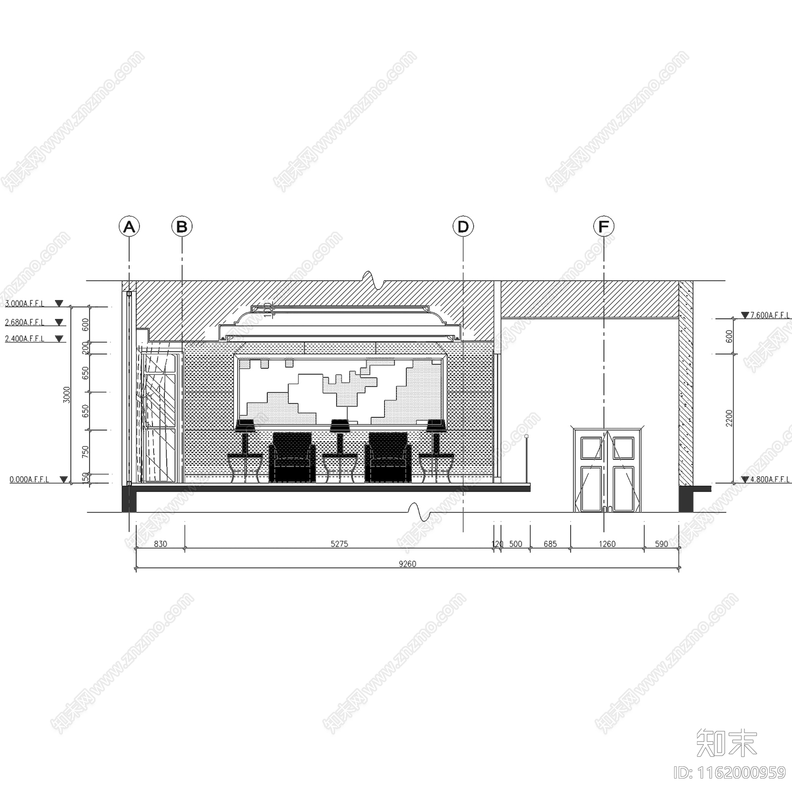 现代简约池州二层别墅职住一体办公住宅室内家装cad施工图下载【ID:1162000959】