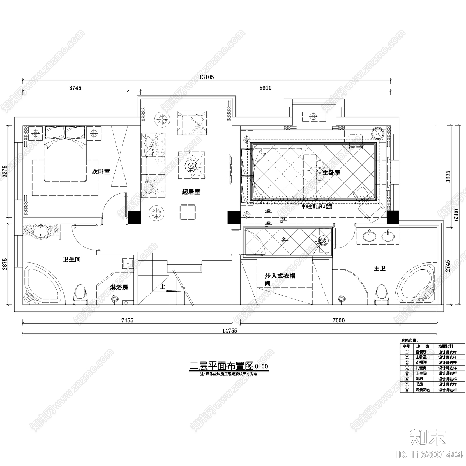 欧式简欧弘景雅墅三层别墅室内家装cad施工图下载【ID:1162001404】