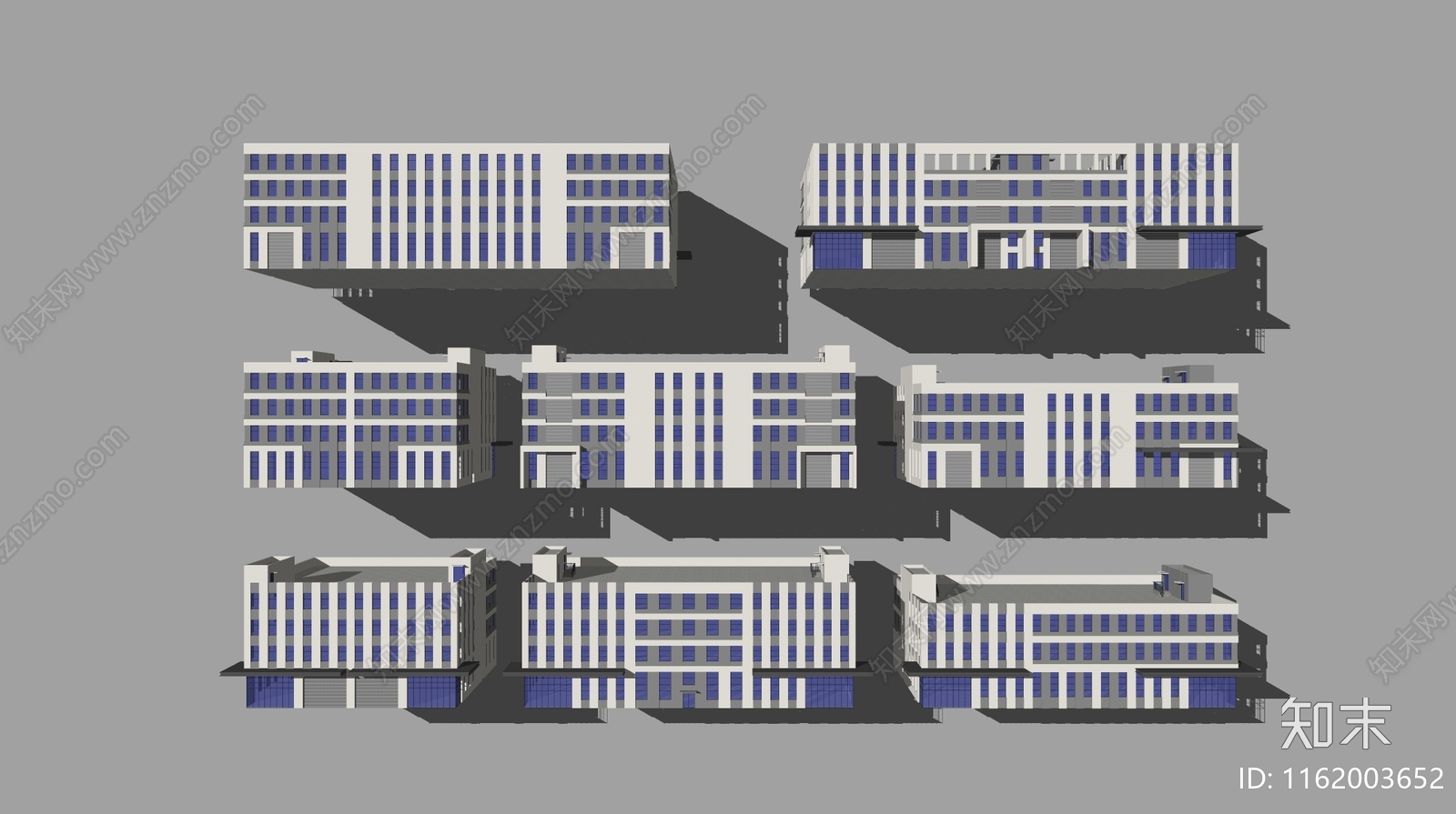 现代工业厂房SU模型下载【ID:1162003652】