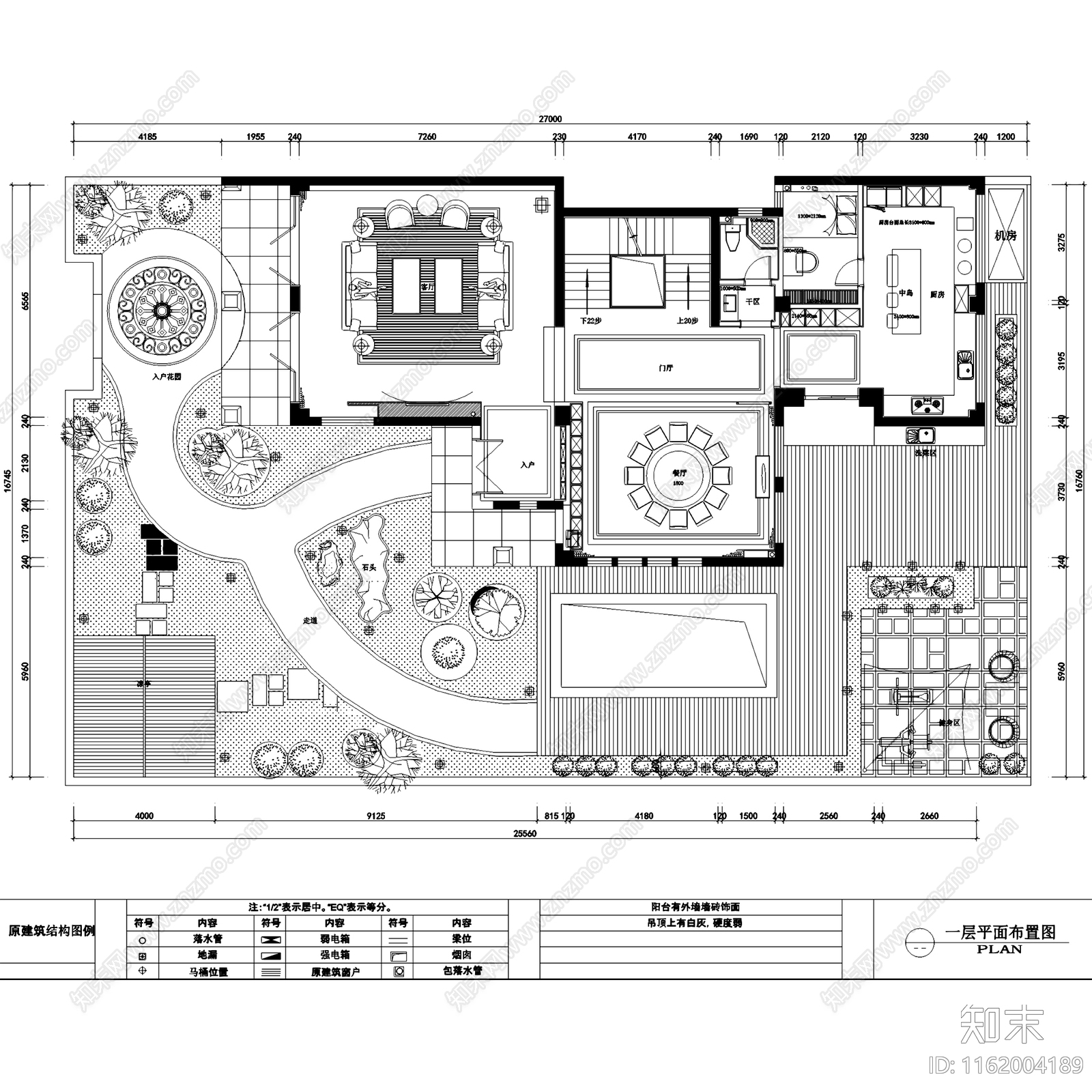 现代极简阳光翡丽湾三层别墅室内家装cad施工图下载【ID:1162004189】