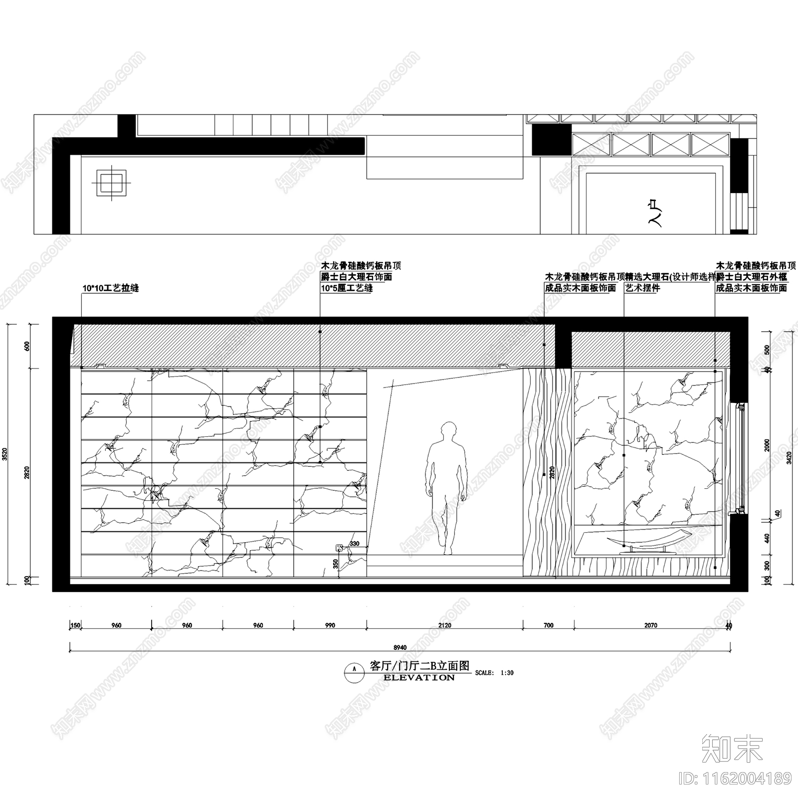 现代极简阳光翡丽湾三层别墅室内家装cad施工图下载【ID:1162004189】