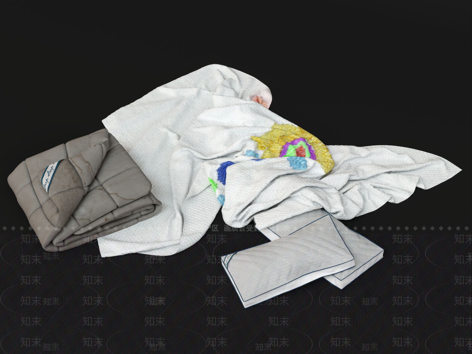 现代杯子枕头3D模型下载【ID:1162009162】