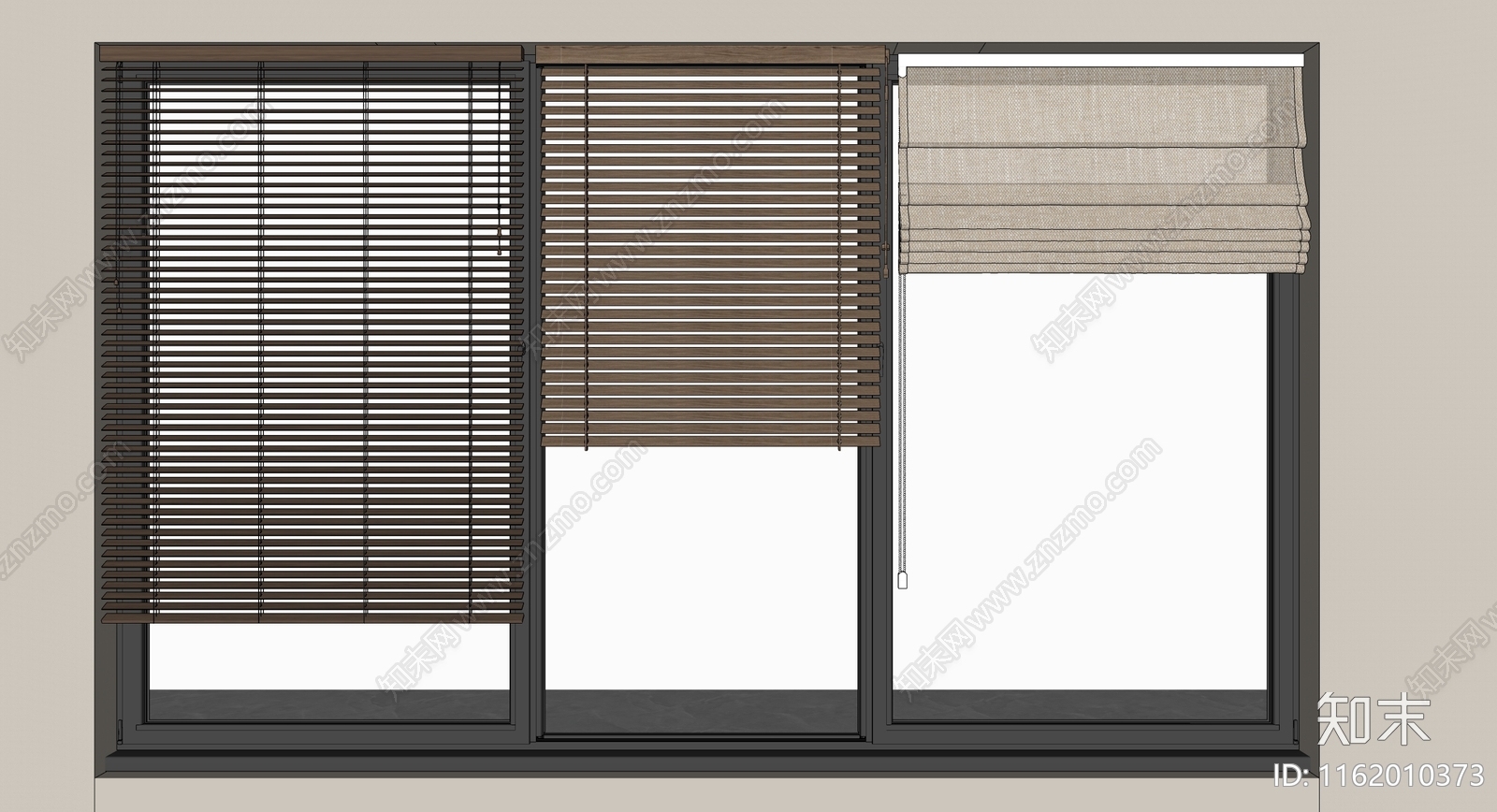 新中式百叶帘SU模型下载【ID:1162010373】