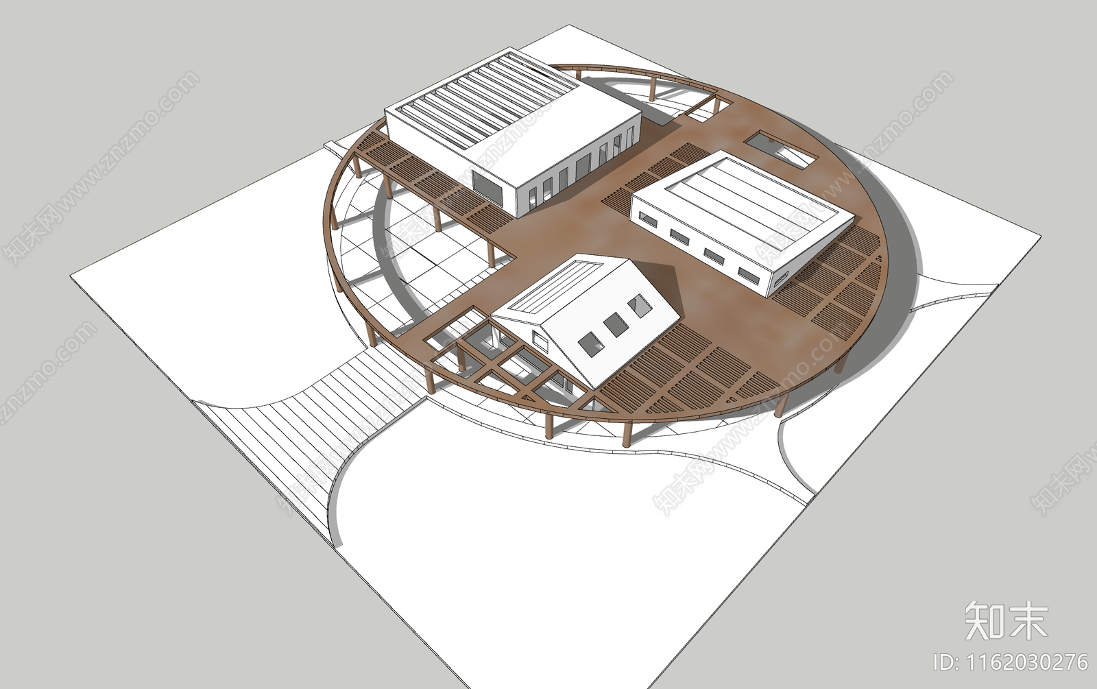 伊通文化活动中心建筑设计方案SU模型下载【ID:1162030276】