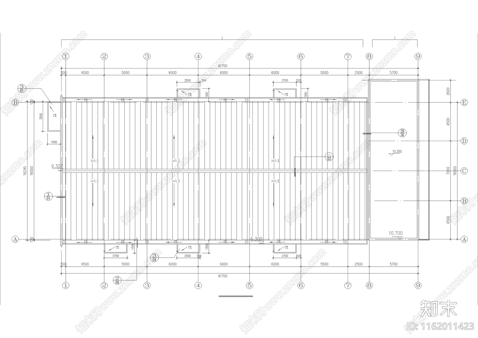 电影院单体建筑cad施工图下载【ID:1162011423】
