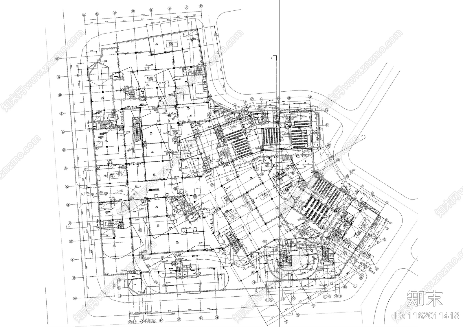 电影院建筑cad施工图下载【ID:1162011418】