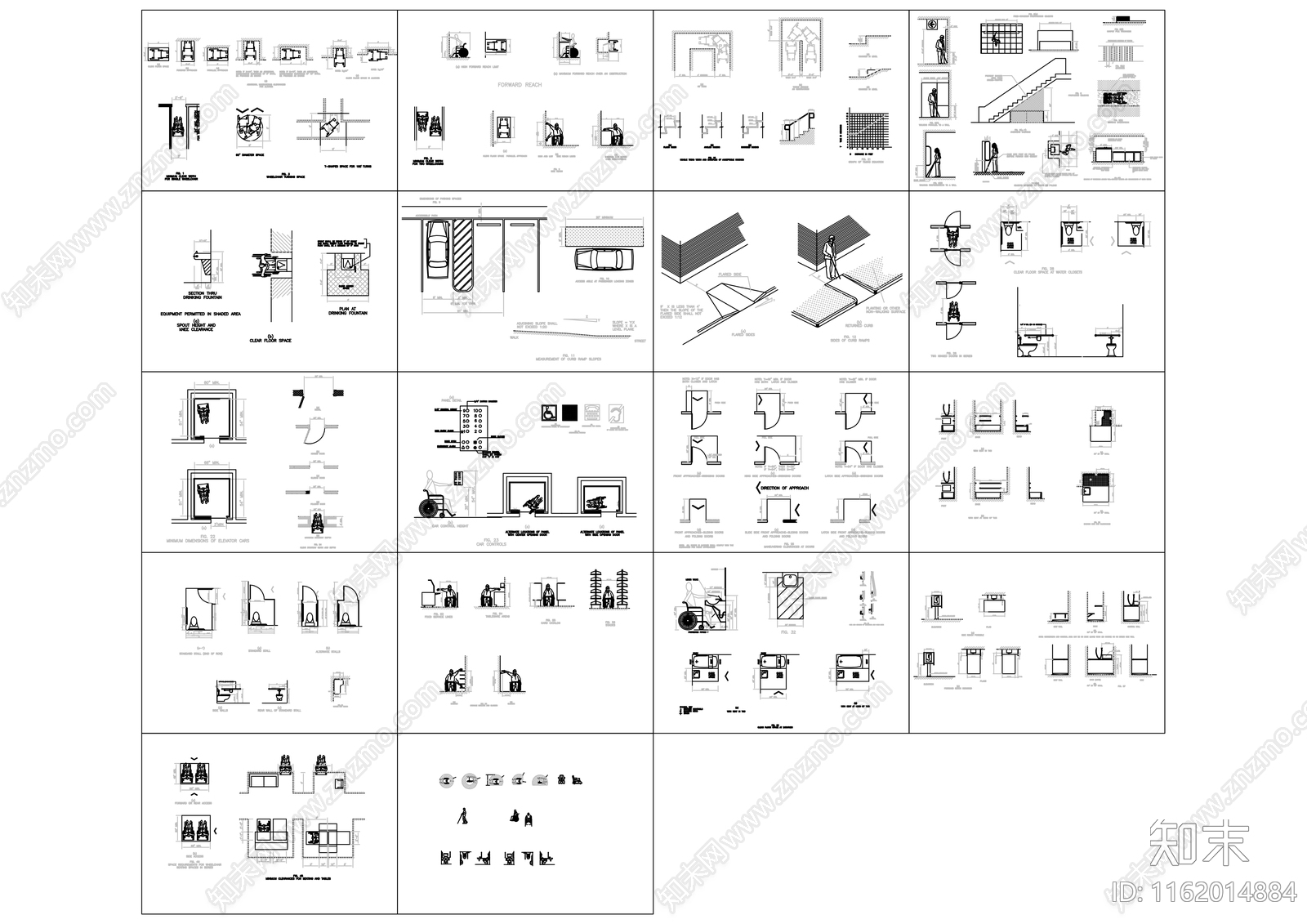各类专为残疾人设计的家具合集施工图下载【ID:1162014884】