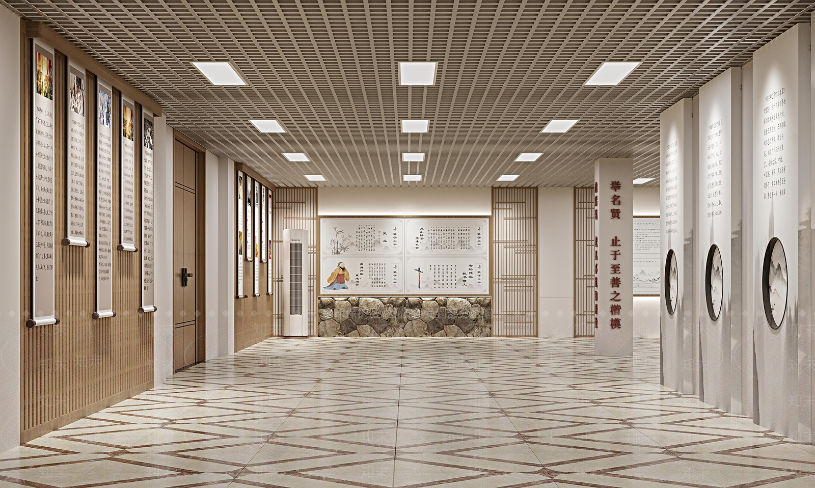 现代乡贤展厅3D模型下载【ID:1162017699】
