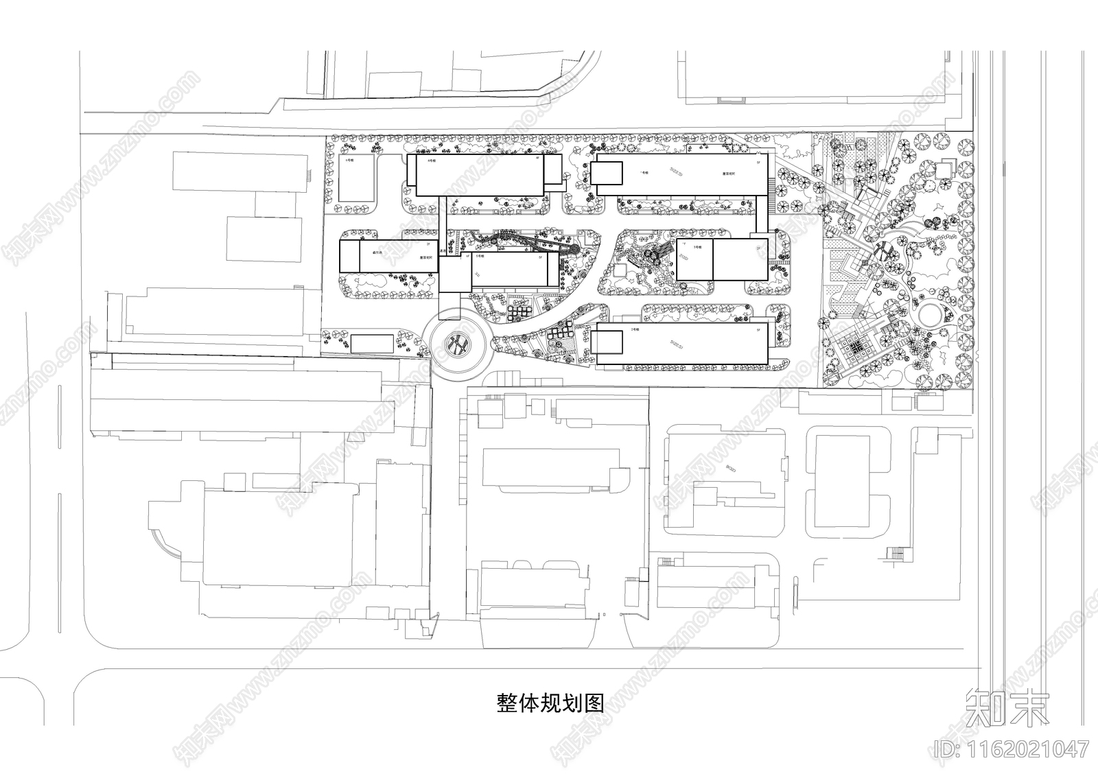 公建住宅养老院养老服务中心cad施工图下载【ID:1162021047】