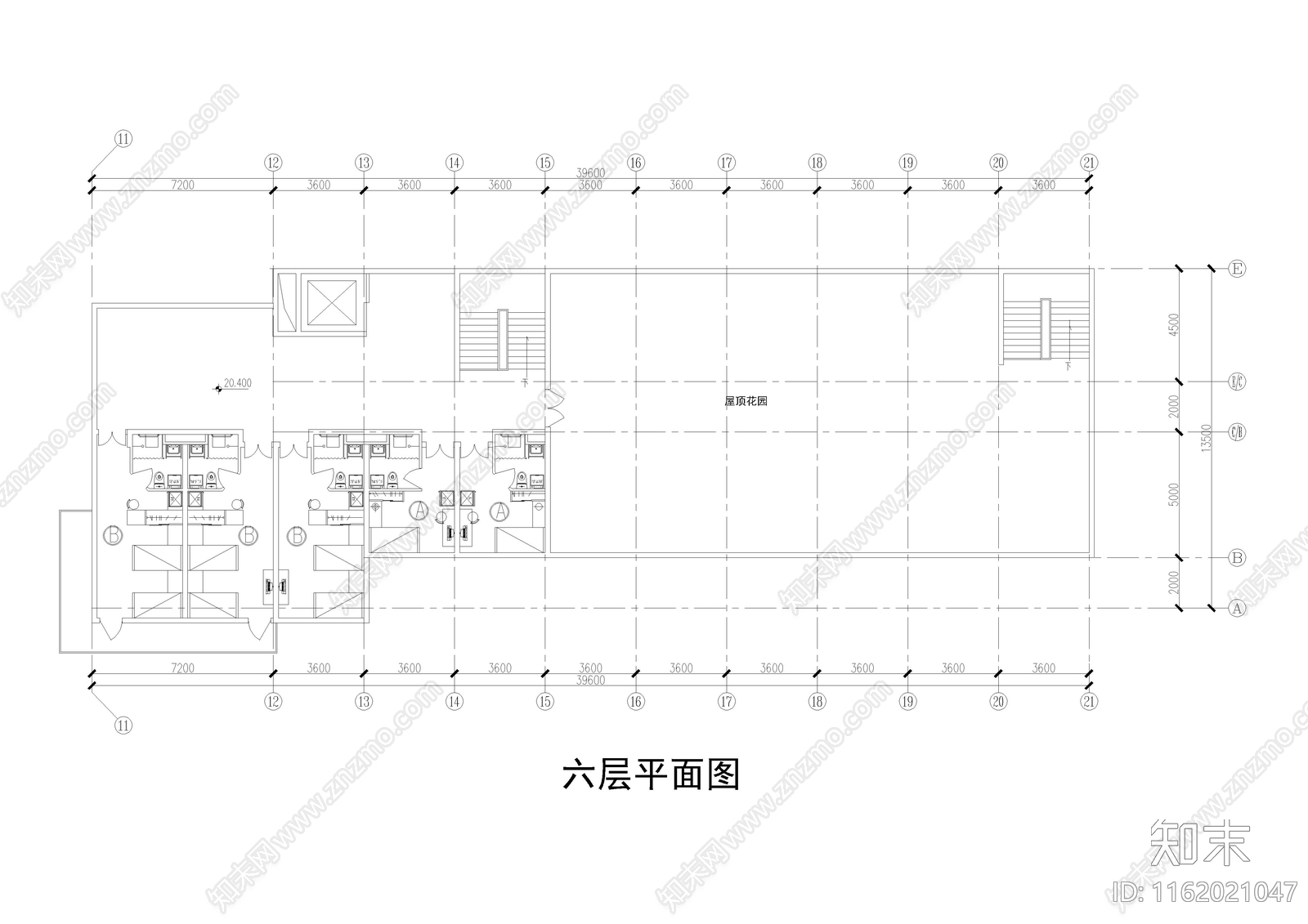 公建住宅养老院养老服务中心cad施工图下载【ID:1162021047】