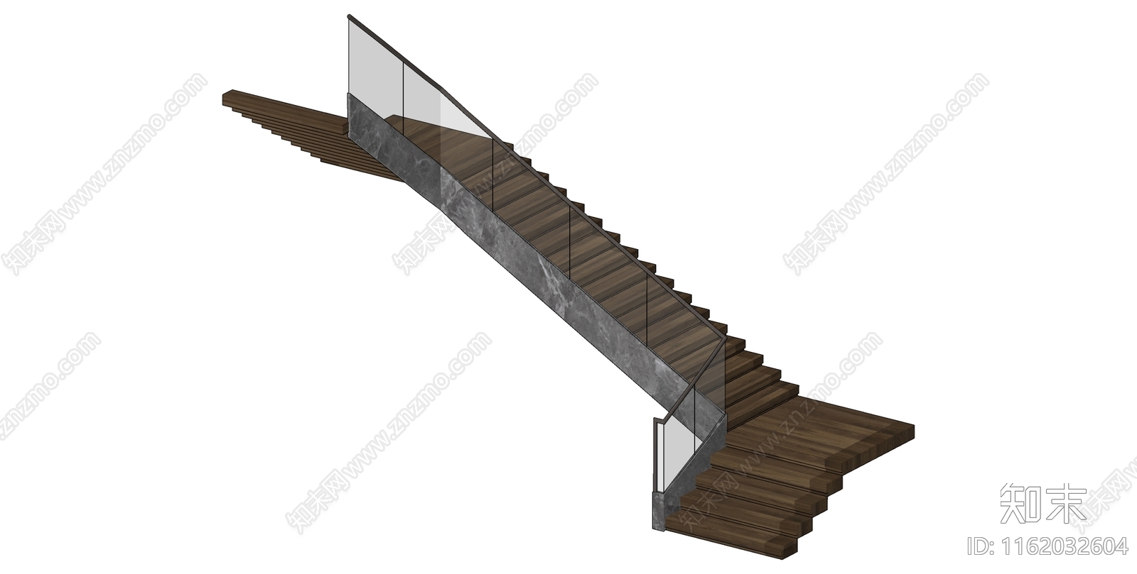 现代扶手楼梯SU模型下载【ID:1162032604】