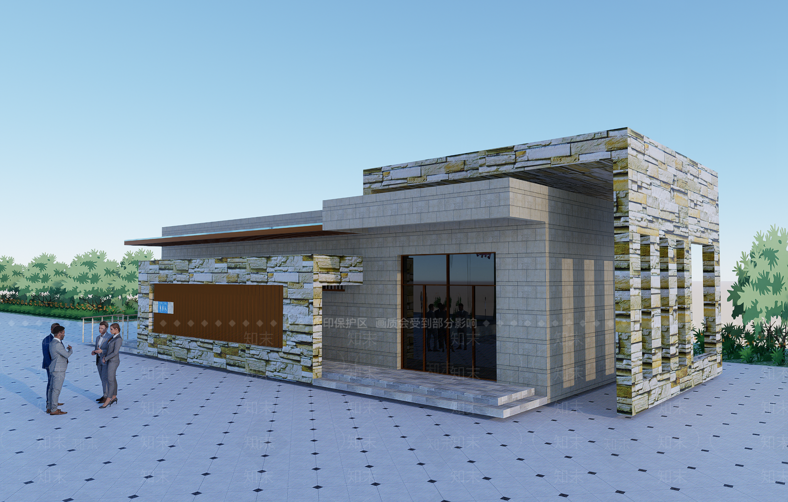 现代小公厕无障碍公共厕所SU模型下载【ID:1162033199】