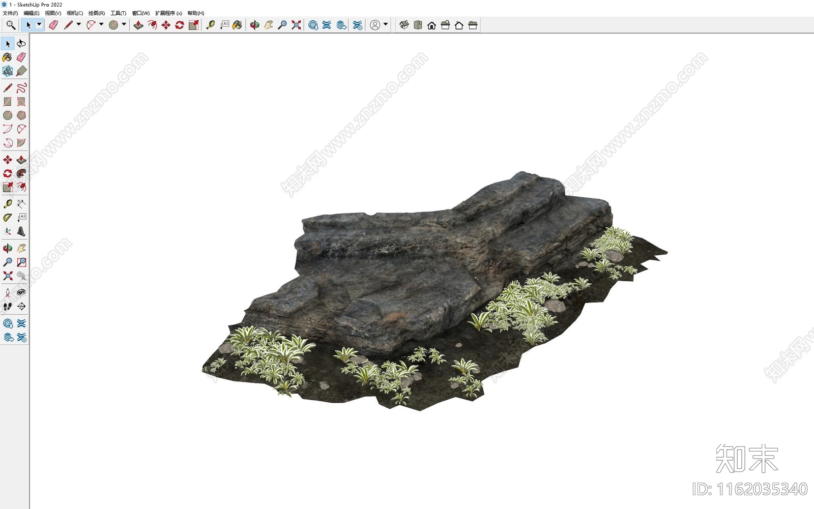户外岩石SU模型下载【ID:1162035340】