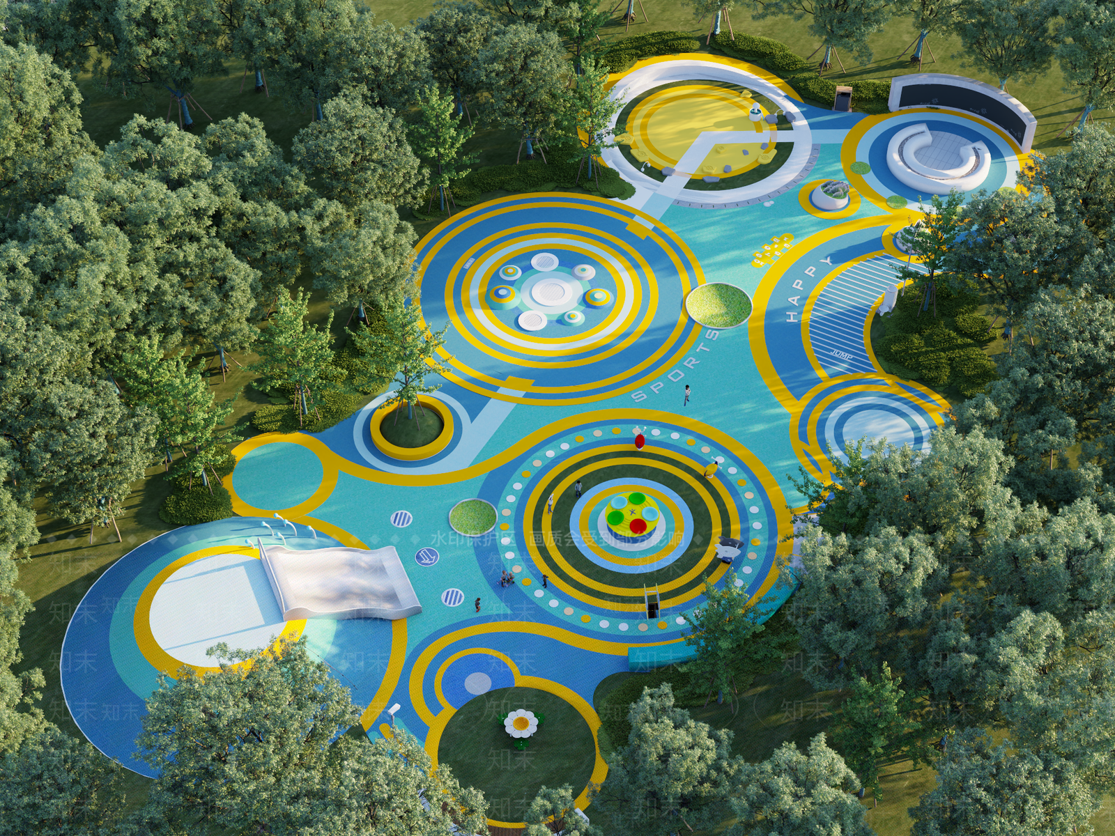 儿童乐园活动场地3D模型下载【ID:1162037161】