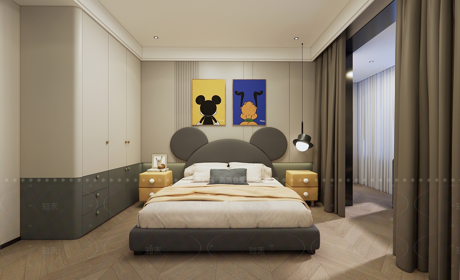 现代家居卧室SU模型下载【ID:1215978620】