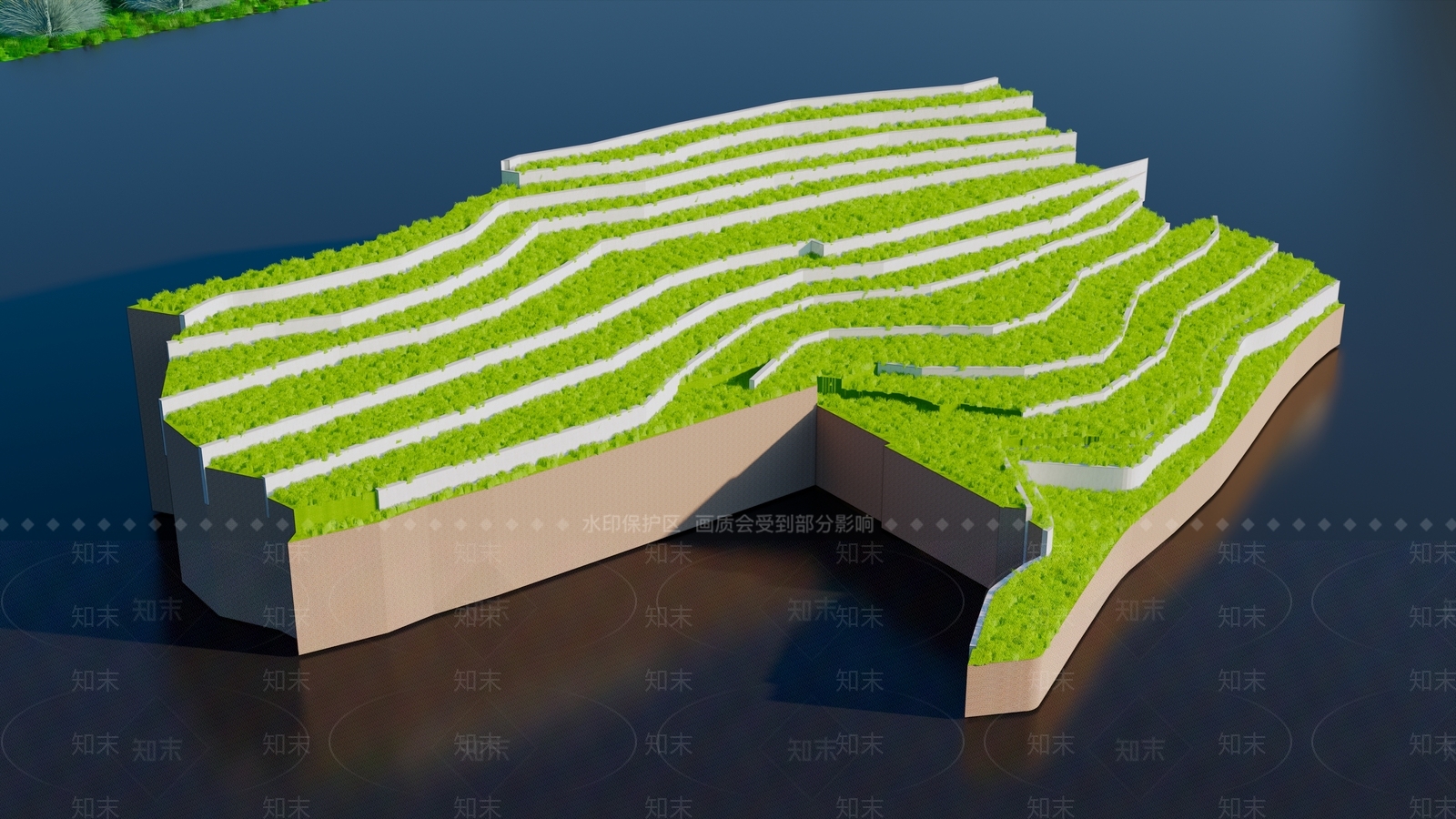 现代乡村田园景观SU模型下载【ID:1162038326】