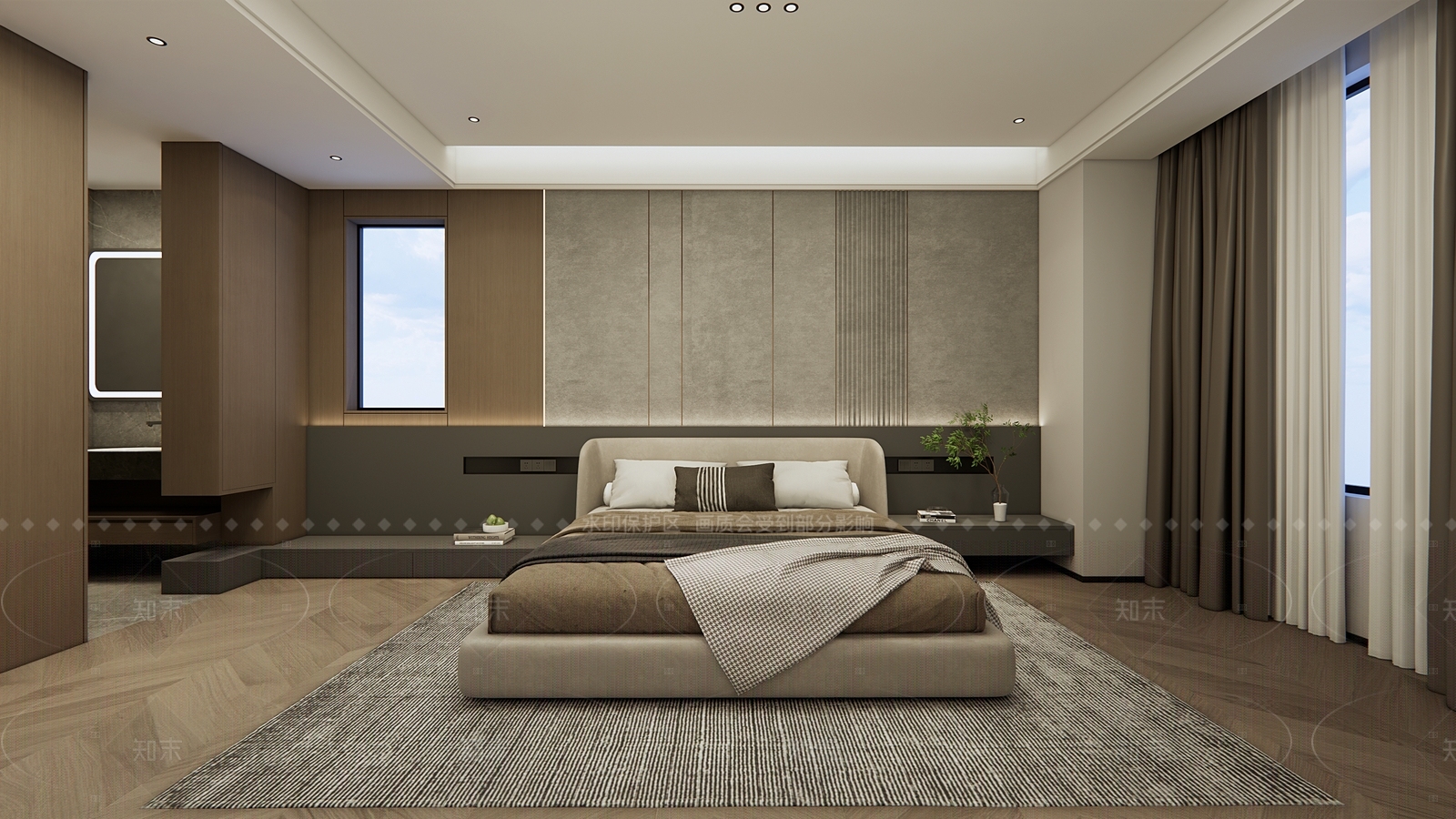 现代家居卧室SU模型下载【ID:1215940880】