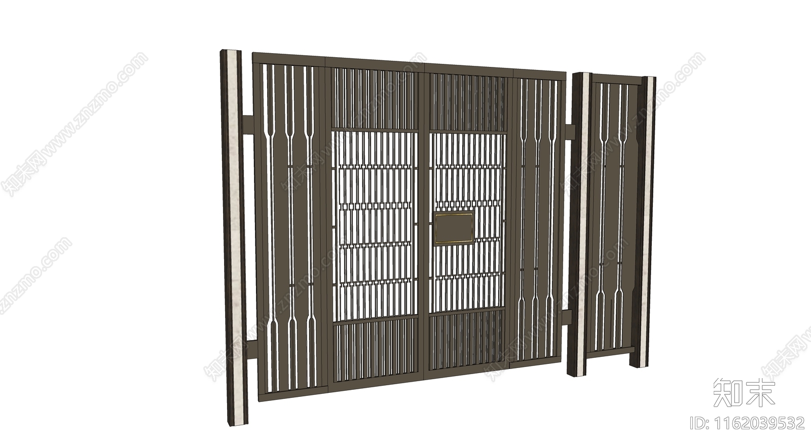 现代小区铁门SU模型下载【ID:1162039532】