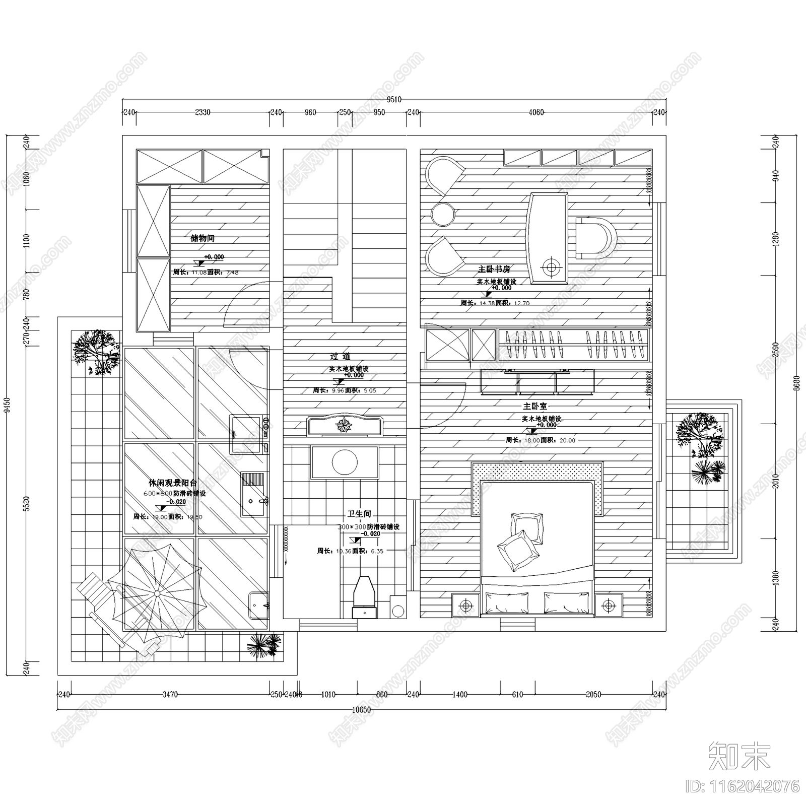 欧式美式美墅馆户型三层别墅室内家装cad施工图下载【ID:1162042076】