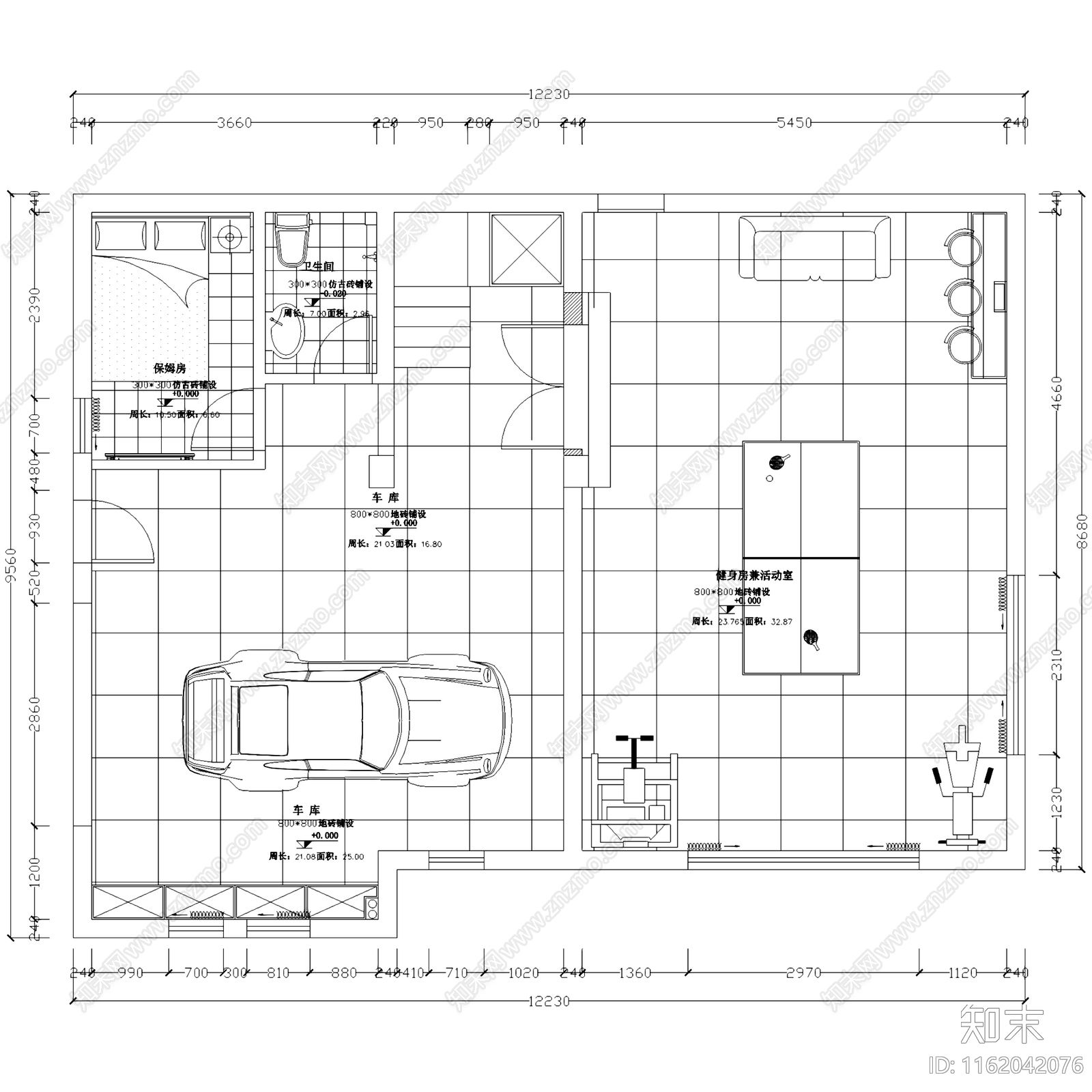 欧式美式美墅馆户型三层别墅室内家装cad施工图下载【ID:1162042076】