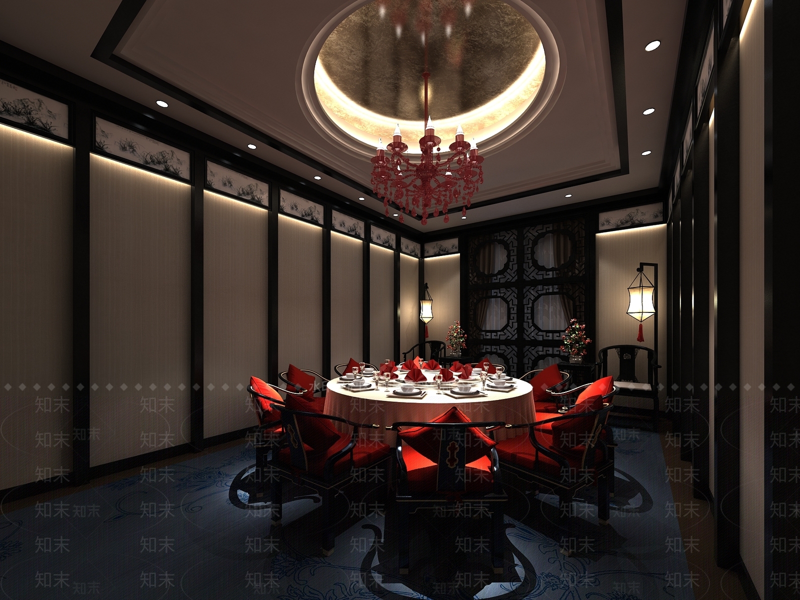 餐厅小包厢1013D模型下载【ID:1162044871】